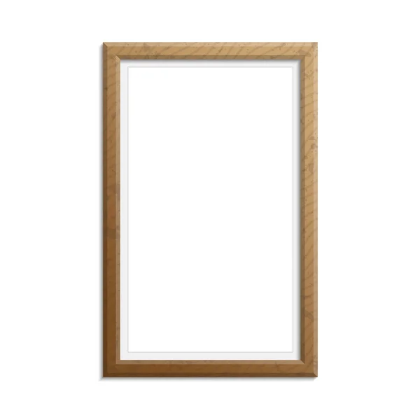 Modern wood photo frame. — Stock Vector