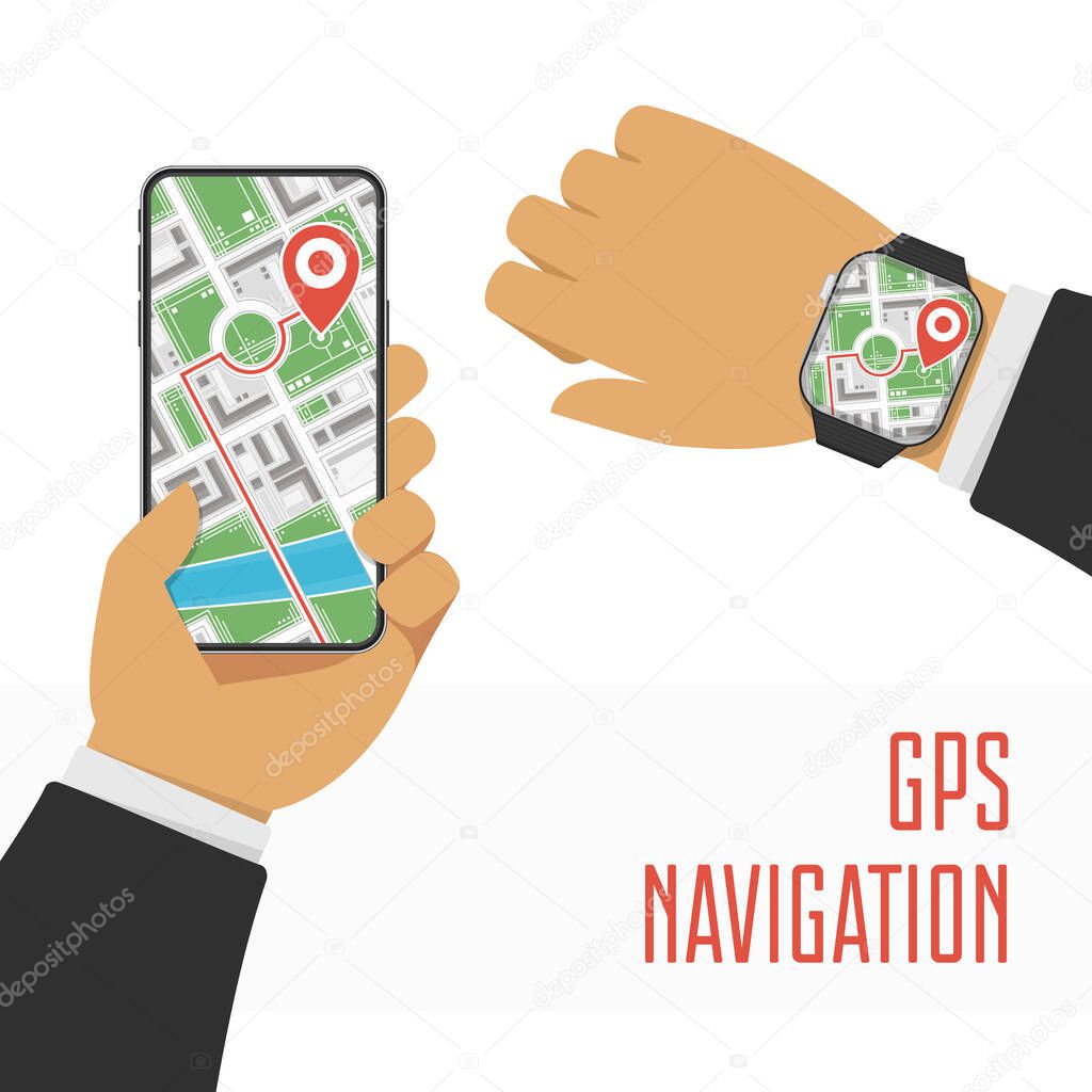 Gps navigation on smartphone.