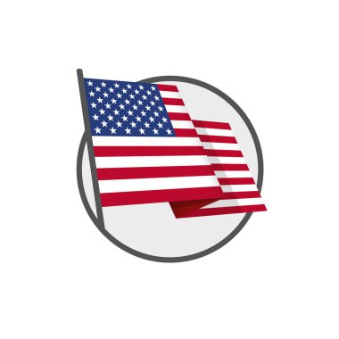Amerikan bayrak vektörü.