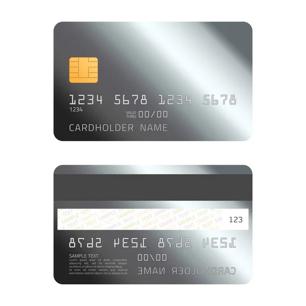 Platino tarjeta de crédito vector. — Vector de stock