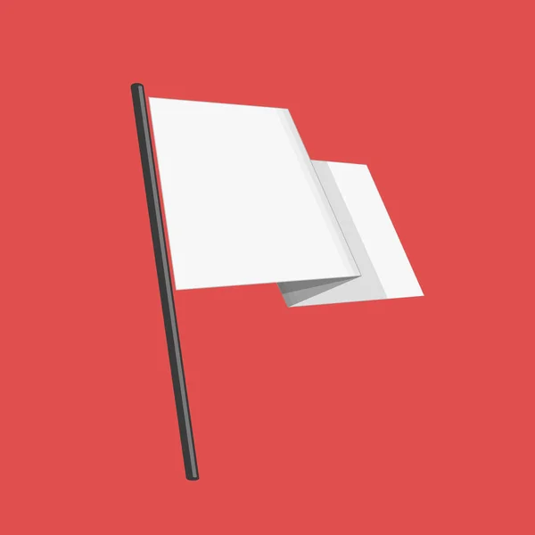 Vecteur drapeau blanc. — Image vectorielle