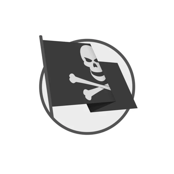 Vetor de bandeira pirata. —  Vetores de Stock