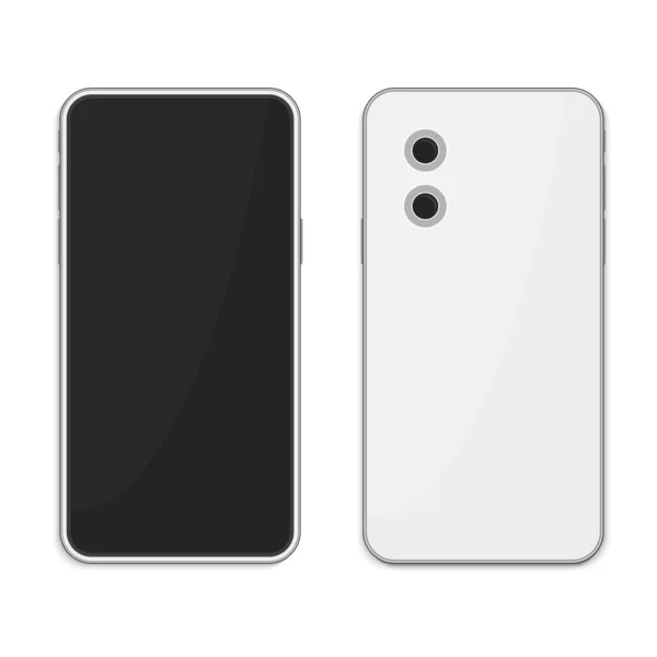 Smartphone dans un style réaliste deux tailles. — Image vectorielle