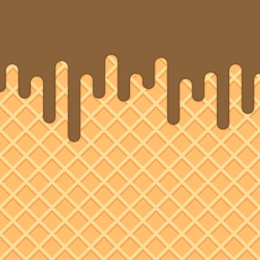 Çikolata arkaplanlı waffle..