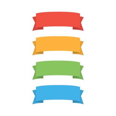 İzole dekorasyon şerit kümesi.