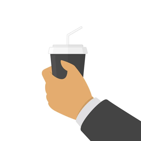 Kaffeetasse in der Hand. — Stockvektor