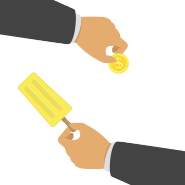 Dondurma vektör illüstrasyonu.