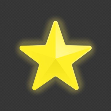 Altın yıldız parlayan bayrak.