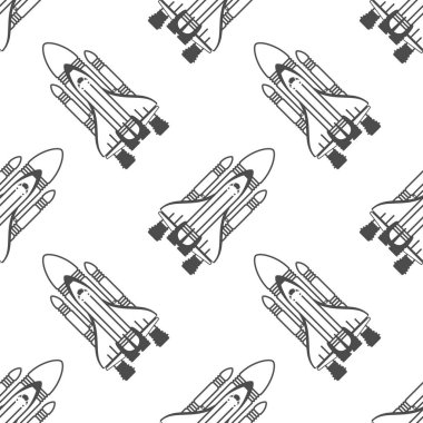 Uzay gemisi vektörel arkaplanı.