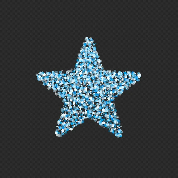 Blauwe glitter ster. — Stockvector