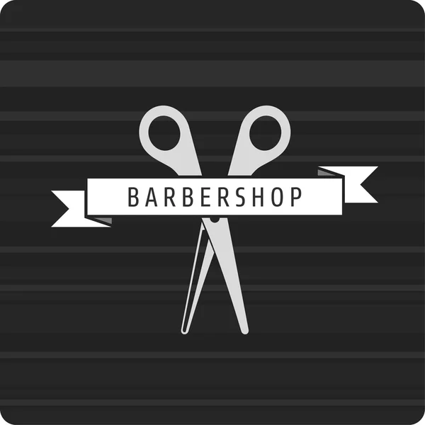 Ножницы логотипа парикмахерской — стоковый вектор