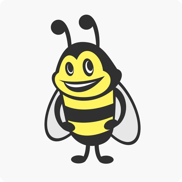 Little bee character — Stock Vector
