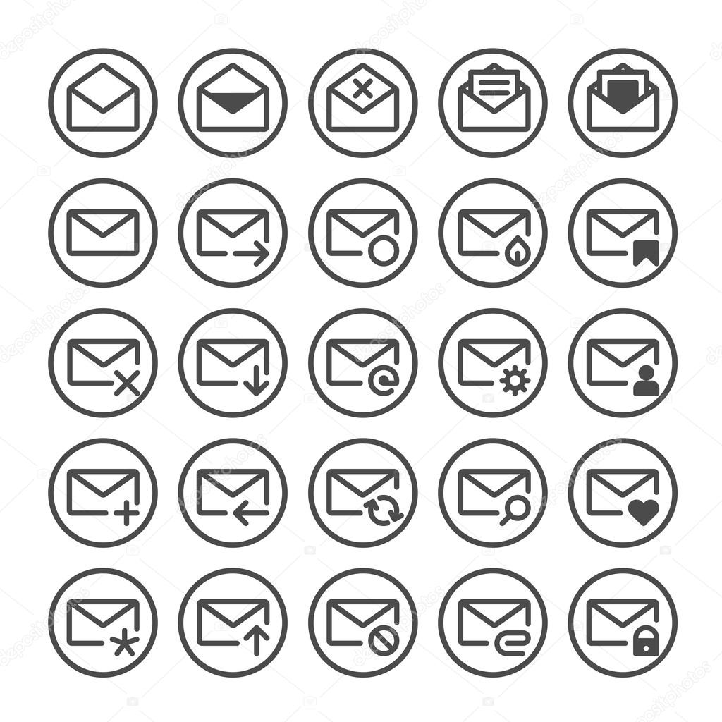 Vector e-mail icons.