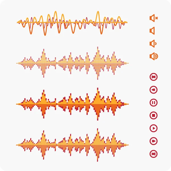 Oranje Equalizer sjabloon. — Stockvector