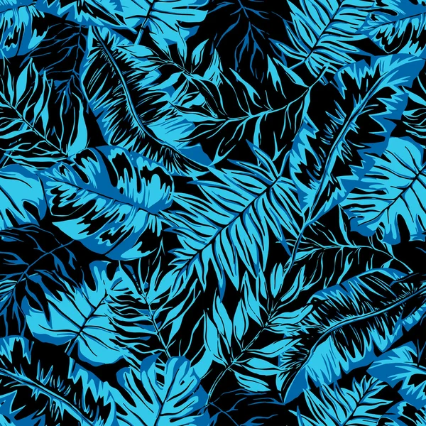 シームレスな美しいグラフィック芸術的な熱帯パターン ベクトル — ストックベクタ