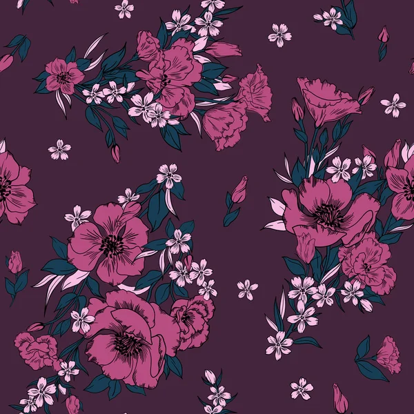 매끄러운 부드러운 꽃 양동이 패턴 — 스톡 사진