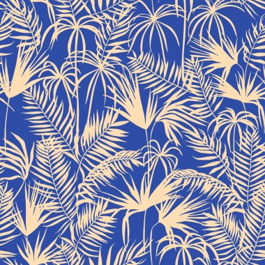 vector seamless graphical artistic topical foliage pattern clipart