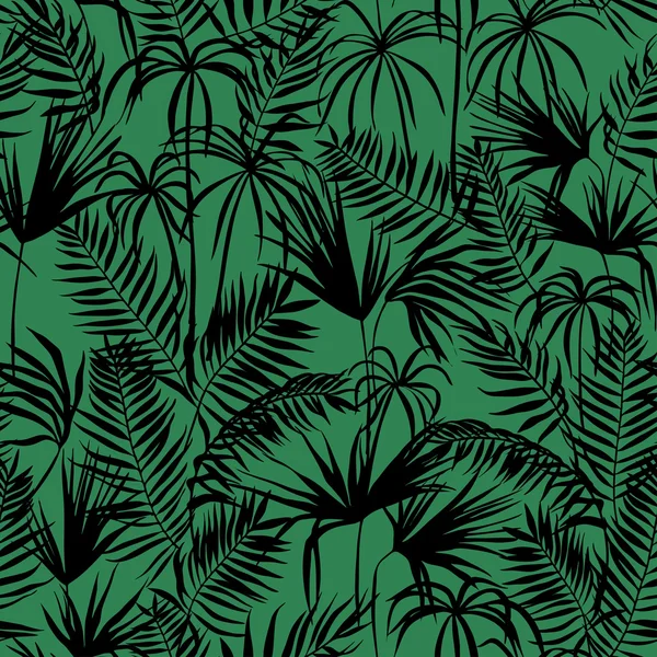 Vector seamless graphical artistic topical foliage pattern — Stock Vector