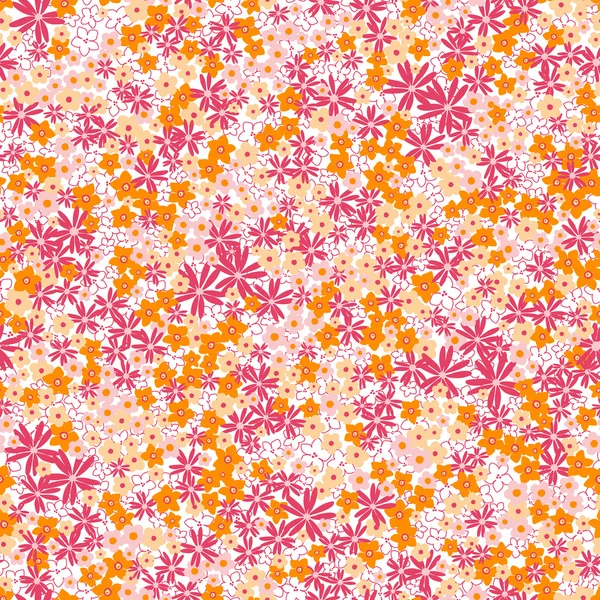 Vecteur sans couture mignon naïf doux motif romantique fleur ditsy — Image vectorielle