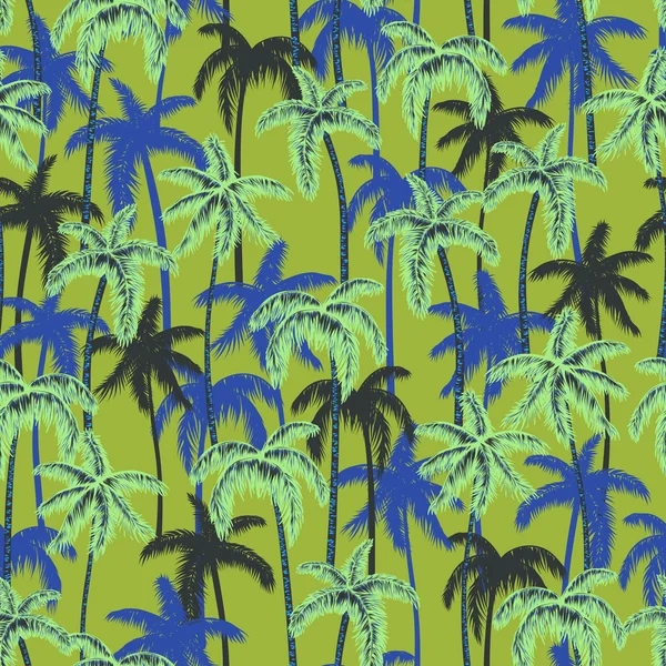 Wektor bezszwowe stylowe nowoczesne kolorowe pionowe zorientowany palm tree wzór — Wektor stockowy