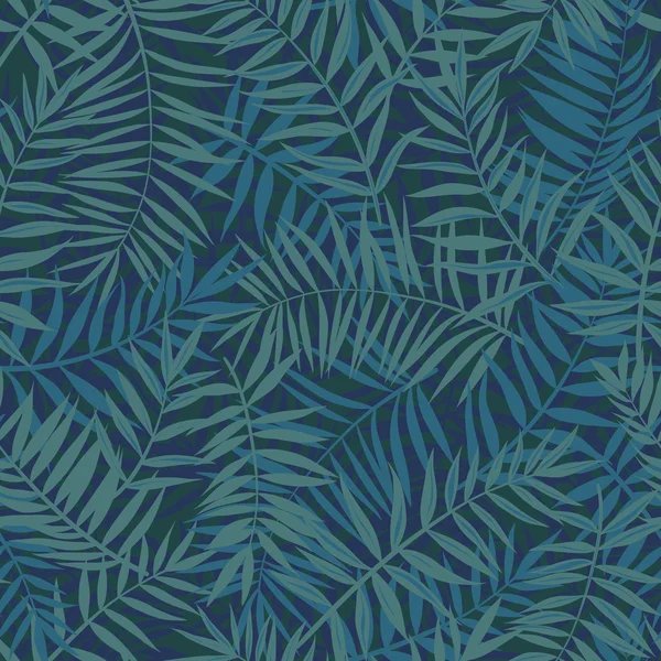 Vektor vzor bezešvé tropickou zeleň — Stockový vektor