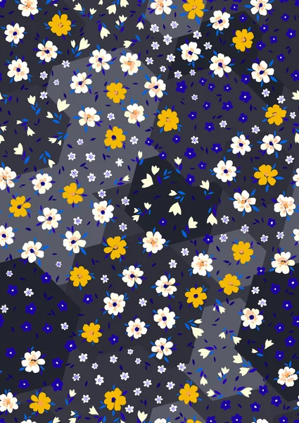 Απρόσκοπτη χαριτωμένο απαλή πολύχρωμο συνονθύλευμα λίγο ditsy floral τυπωμένη ύλη σχεδιασμός — Φωτογραφία Αρχείου