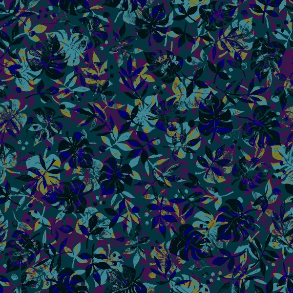 Naadloze grafische tropische gebladerte patroon met textuur — Stockfoto