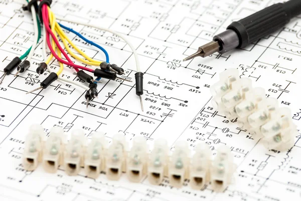 Primer plano de los componentes electrónicos — Foto de Stock