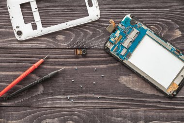 Cep telefonu tamir closeup çekim