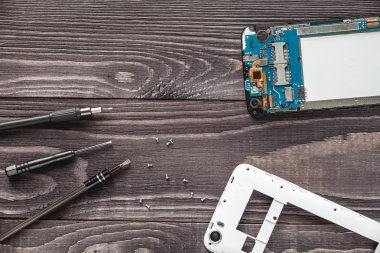 Cep telefonu tamir closeup çekim