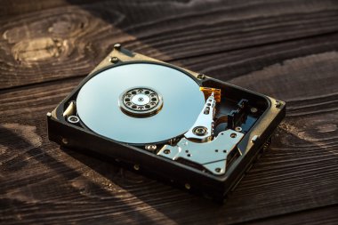 Ahşap rustik arka plan yakın çekim vuruşta sökülüp Hdd