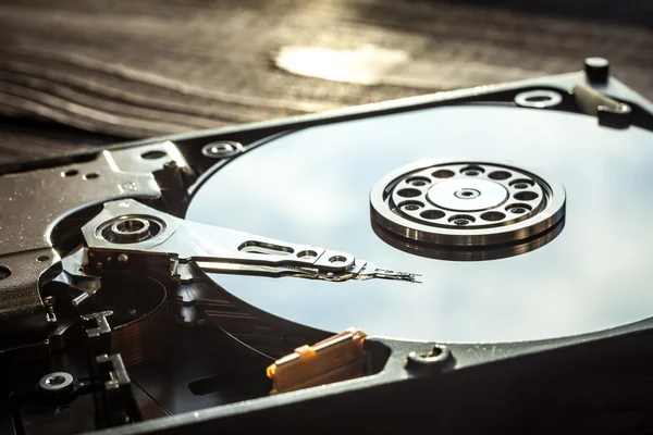 HDD iç parçalarını yakın çekim shot
