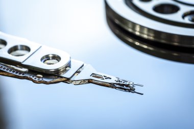 HDD iç parçalarını yakın çekim shot