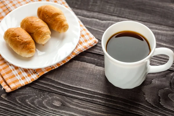 Små croissanter och fika Stockbild