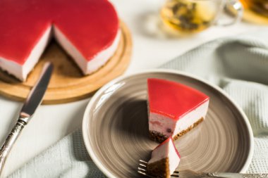 Ahududu ile diyet cheesecake