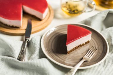 Ahududu ile diyet cheesecake