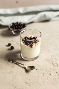 Cam 0f Yoğurtlu müsli ve siyah kuş üzümü