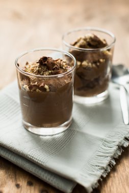 iki bardak çikolata mousse