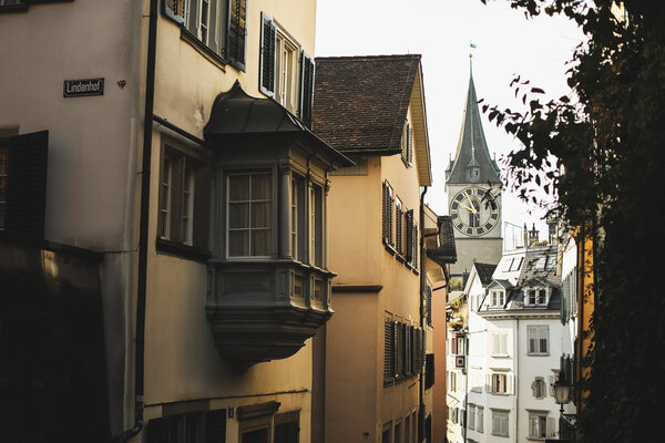 Streets and beautiful places in Zurich