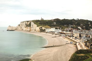 Ünlü panorama Etretat, La Manche
