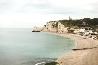 Ünlü panorama Etretat, La Manche