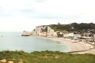 Ünlü panorama Etretat, La Manche