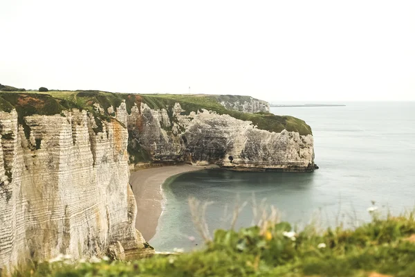 Famoso panorama Etretat, La Manche —  Fotos de Stock