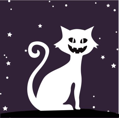 El Yazdır Kedi Çizgisi Vektör Çizim Sanatı.