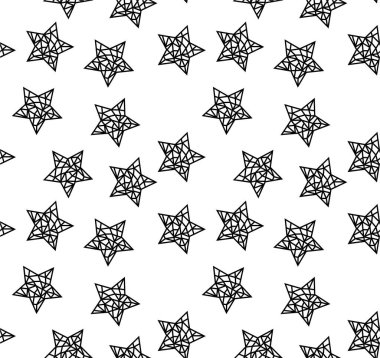 Güzel yıldız silueti sanat vektör deseni.