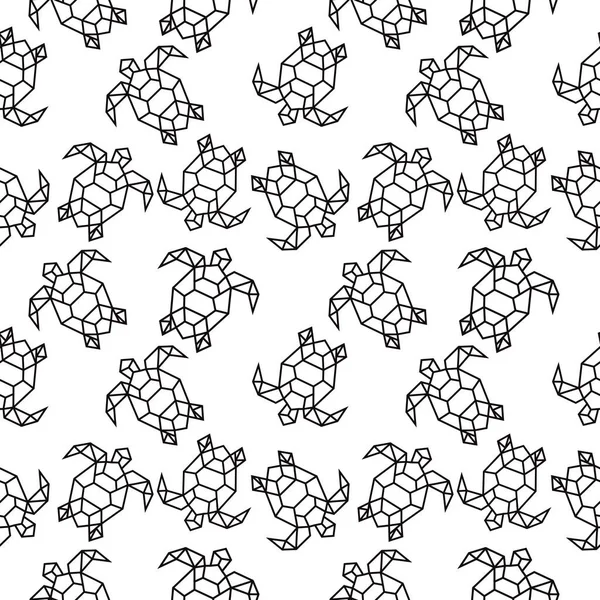 漂亮的几何龟印艺术矢量图案 — 图库矢量图片