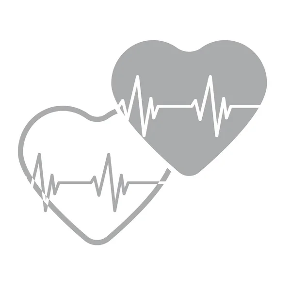 Signo Corazón Impreso Ilustración Del Símbolo Vectorial — Vector de stock