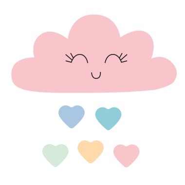 Mutlu karikatür çizimleri yap. Vektör gösterimi.