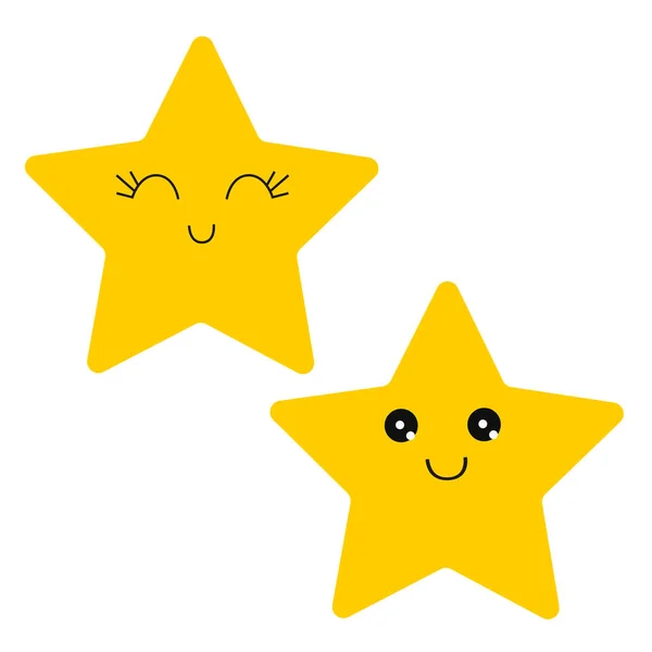 Feliz Desenho Animado Mão Estrela Desenhada Ilustração Símbolo Vetorial —  Vetores de Stock
