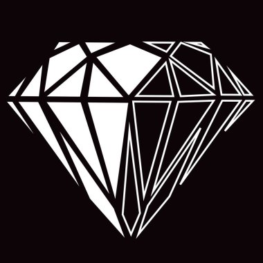 Geometrik elmas kaya. Vektör gösterimi.